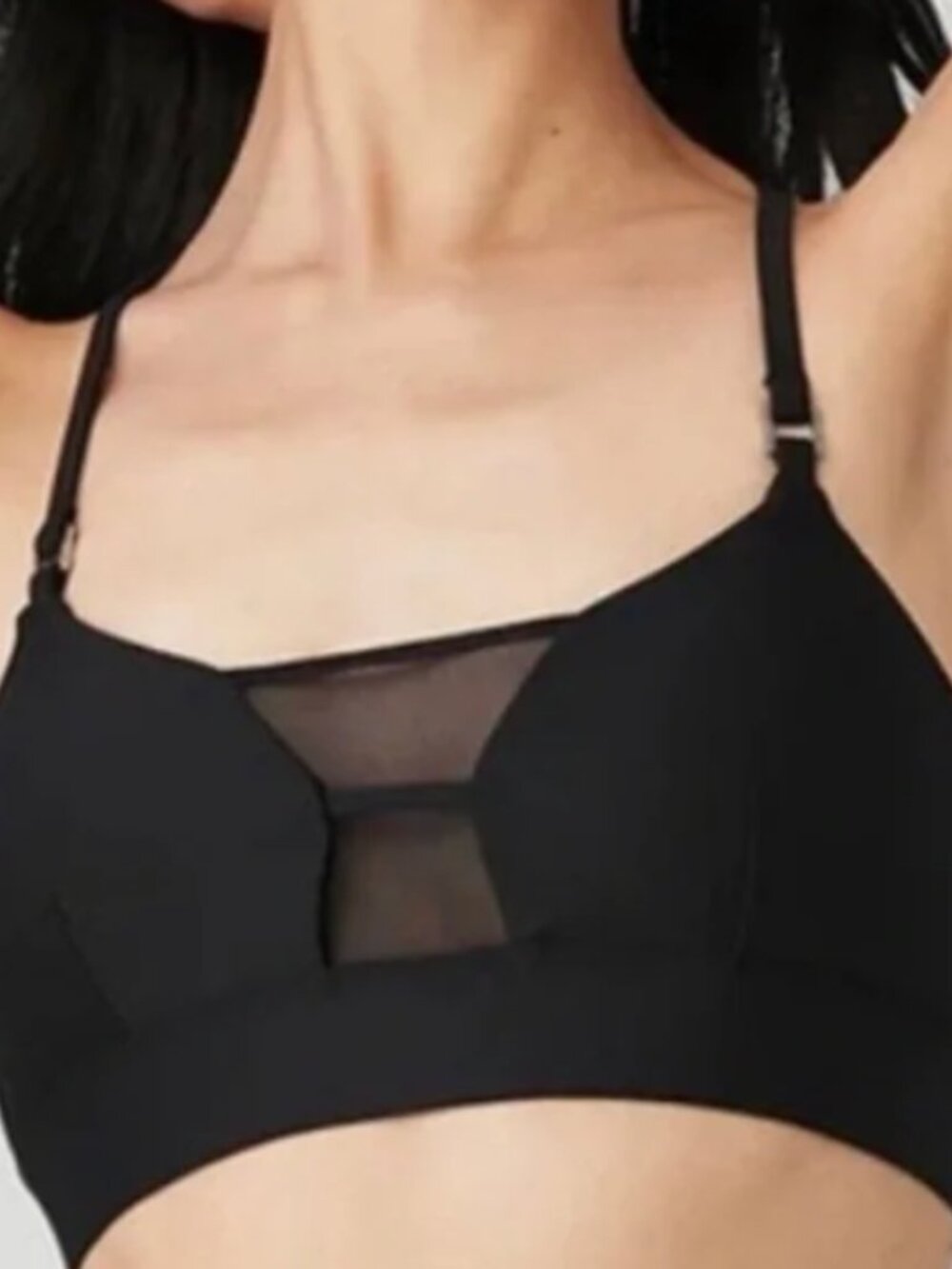 Alo Yoga Airlift mesh allure bra in black size small